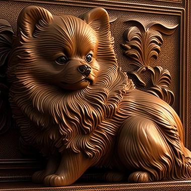 3D model Pomeranian dog (STL)